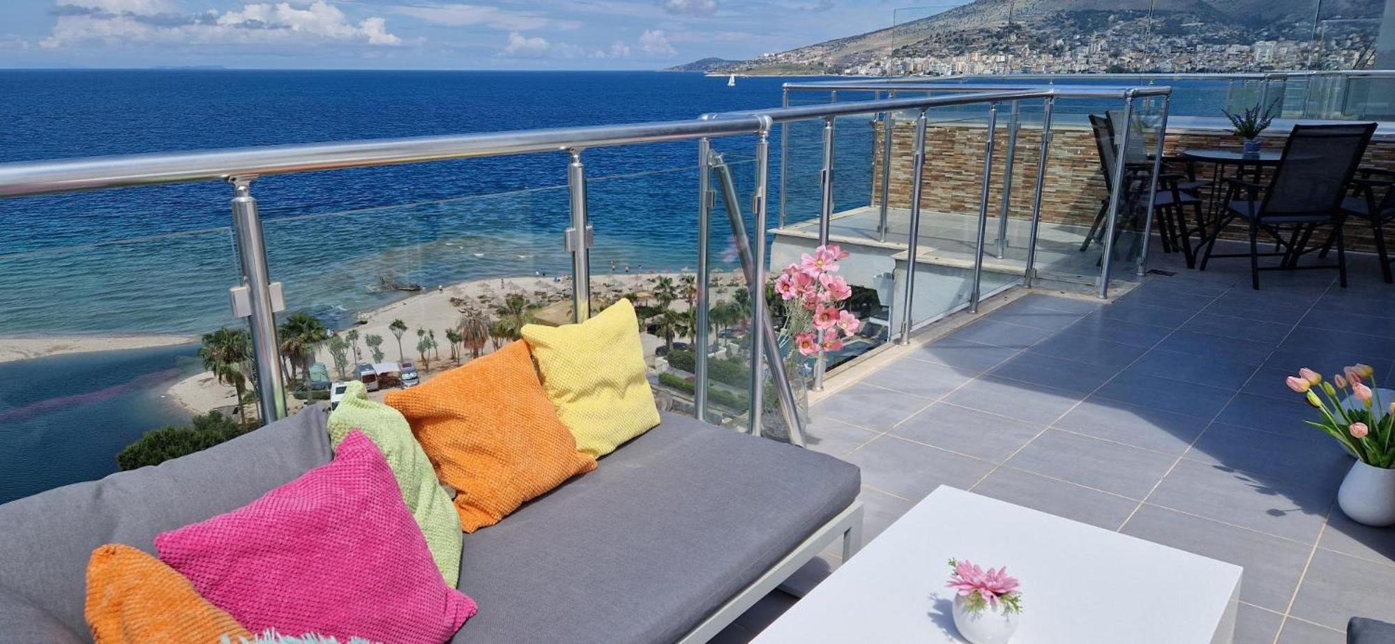 Sadet's Penthouse Saranda Apartment Exterior foto